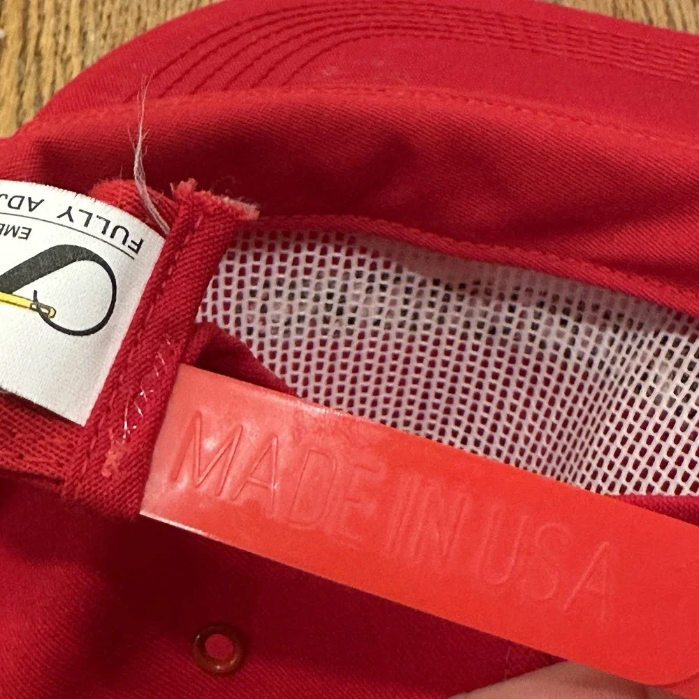 Vintage 80's CAROLINA FREIGHT‎ Red Snapback Trucker Hat Made In USA